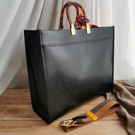 Кожаная сумка-шоппер Fendi Damen Sunshine 40x34 см