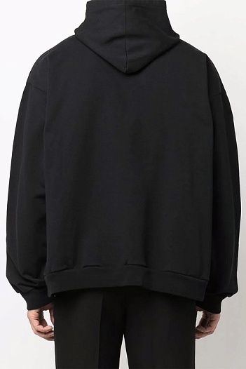 Худи чёрного цвета Balenciaga Paris logo-print   