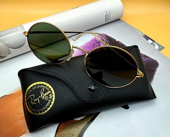 Солнцезащитные очки Ray-Ban Oval Metal - Green