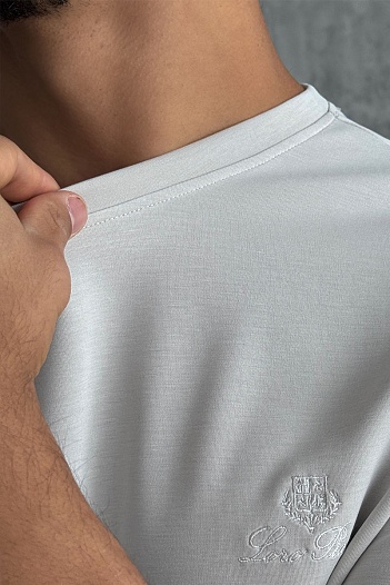 Мужская серая футболка Loro Piana   