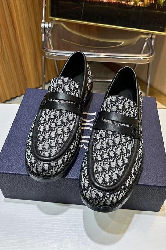 Мужские лоферы Dior Granville Oblique Jacquard