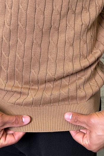 Мужской джемпер Polo Ralph Lauren cable-knit - Brown   