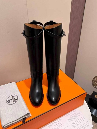 Женские кожаные сапоги Hermes Jumping premium   