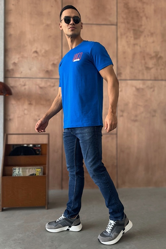 Мужская синяя футболка Hugo Boss