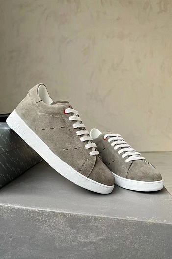 Замшевые кроссовки Kiton - Beige   