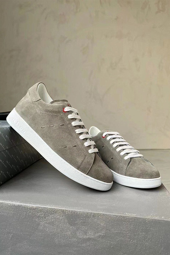 Замшевые кроссовки Kiton - Beige
