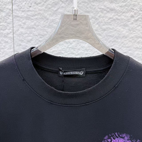 Чёрная оверсайз футболка Chrome Hearts premium