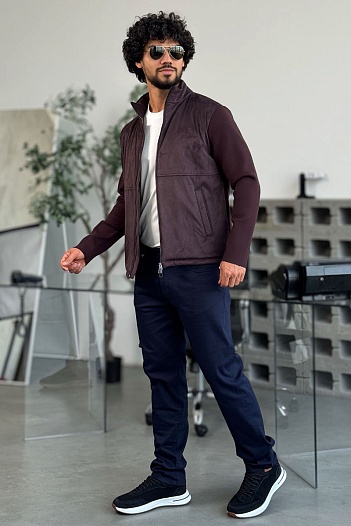 Мужская куртка Loro Piana коричневого цвета   