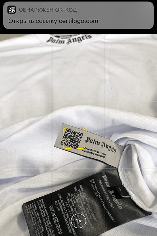 Белая оверсайз футболка Palm Angels logo-print