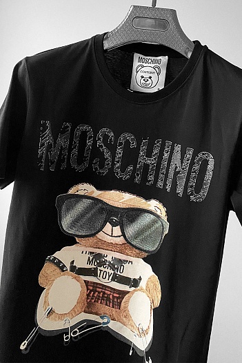 Мужская футболка Moschino "Teddy" - Black   