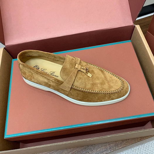 Женские замшевые лоферы Loro Piana Summer Charms Walk premium   