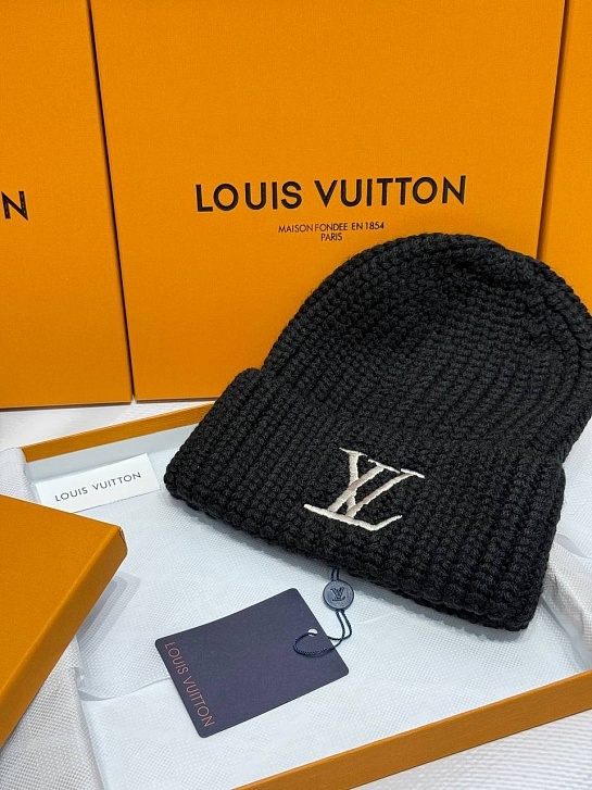 Шапка Louis Vuitton logo-embroidered - Black