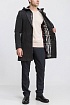 Тёмно-серое пальто Burberry London England logo-embroidered