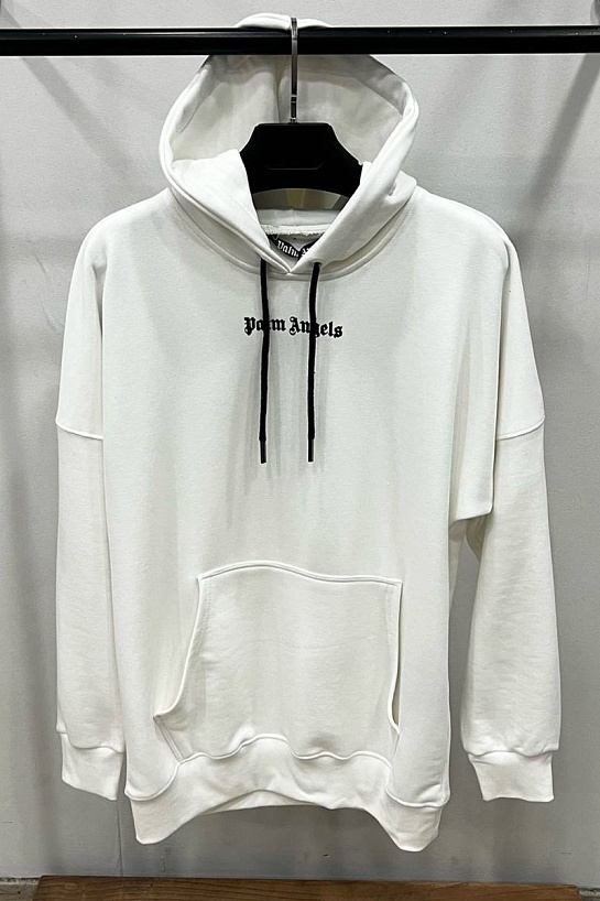 Белое оверсайз худи Palm Angels Classic logo-print