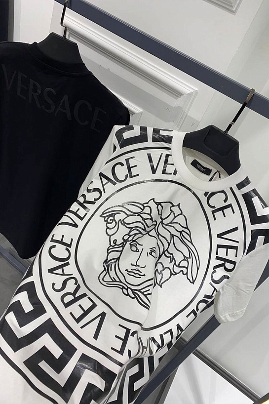 Мужская белая футболка Versace Medusa-print