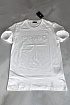 Белая мужская футболка Prada embossed logo