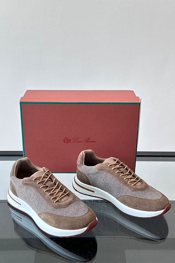 Мужские кроссовки Loro Piana Week End Walk - Brown   