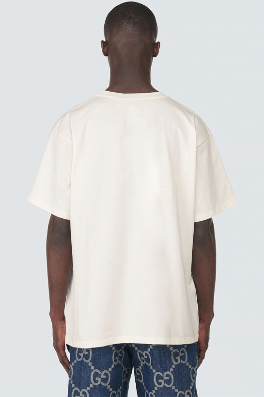 Белая оверсайз футболка Gucci Firenze 1921