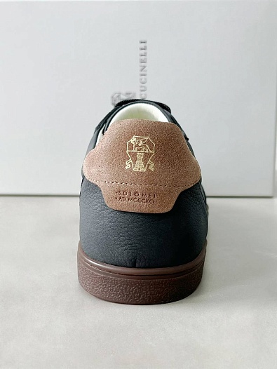 Мужские кожаные кроссовки Brunello Cucinelli Premium   