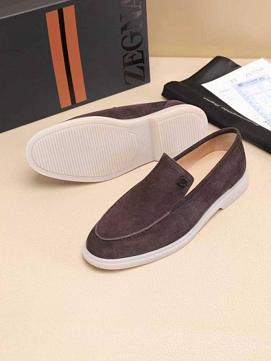 Мужские замшевые лоферы Ermenegildo Zegna   