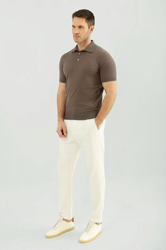 Мужское коричневое поло Brunello Cucinelli premium