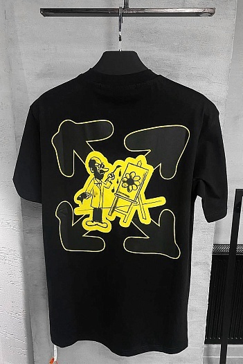 Чёрная оверсайз футболка Off-White Lvr Exclusive Arrow   