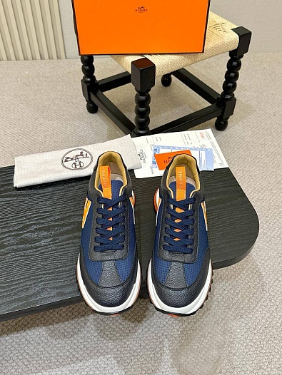 Мужские комбинированные кроссовки Hermes   