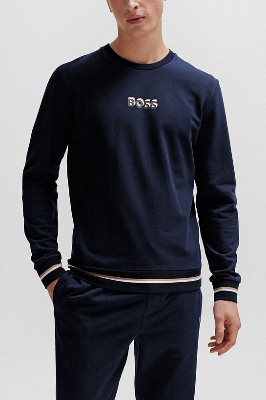 Мужской тёмно-синий свитшот Hugo Boss Iconic