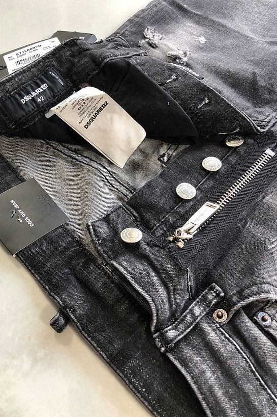 Мужские чёрные джинсы Dsquared2