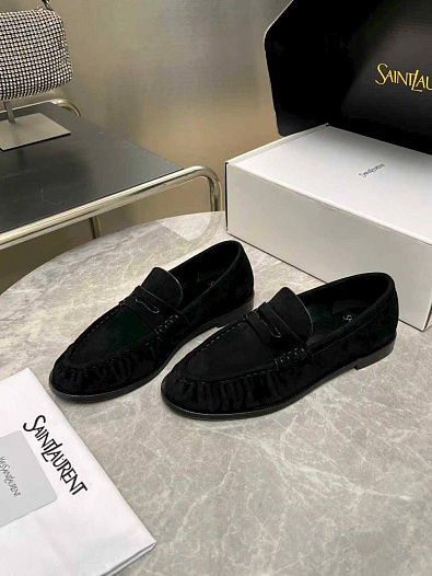 Женские замшевые лоферы Yves Saint Laurent premium    