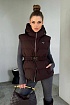 Женский коричневый жилет Prada premium