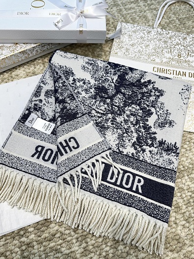 Шарф Dior Toile de Jouy Sauvage premium 140x140 см   