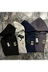 Тёмно-синее худи Dolce & Gabbana Bee Crown embroidery