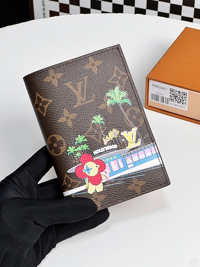 Кожаная обложка для паспорта Louis Vuitton Premium 10x14x2.5 см   