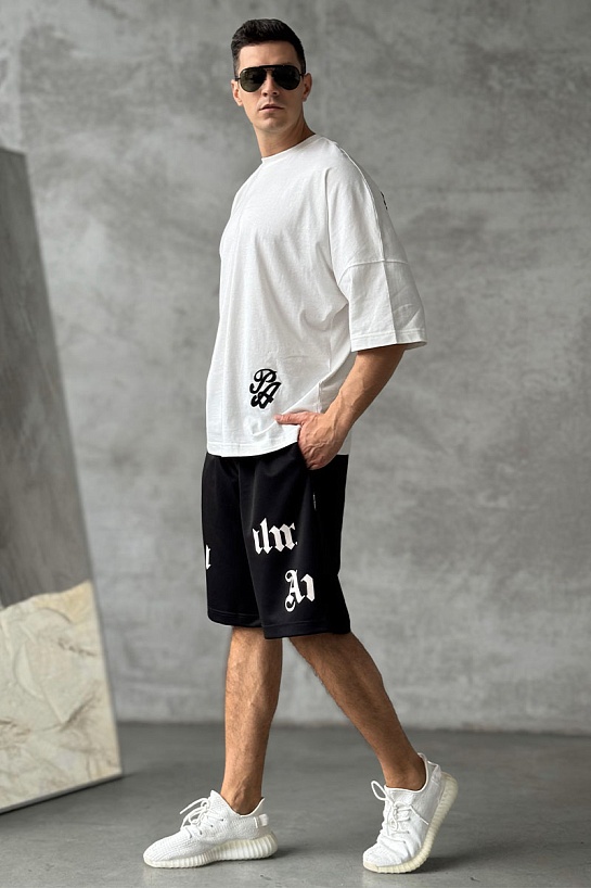 Белая оверсайз футболка Palm Angels