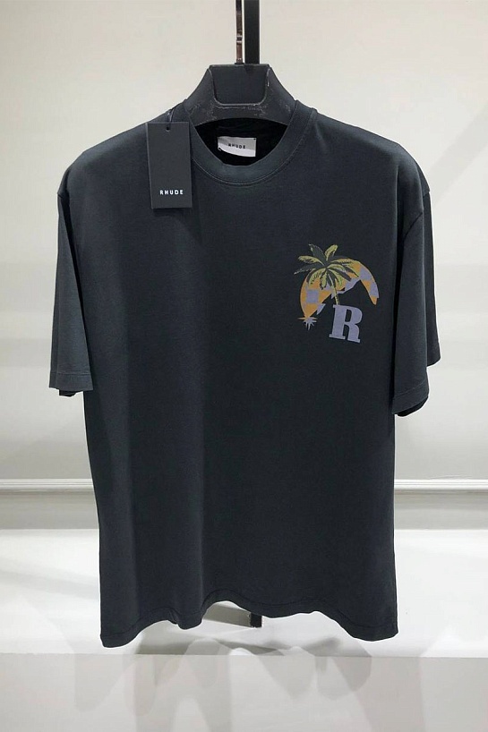 Тёмно-серая футболка Rhude Moonlight Tropics