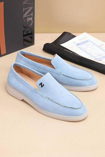 Мужские замшевые лоферы Ermenegildo Zegna   