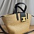 Плетёная сумка с кожаной отделкой Celine 30x18 см