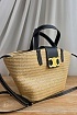 Плетёная сумка с кожаной отделкой Celine 30x18 см
