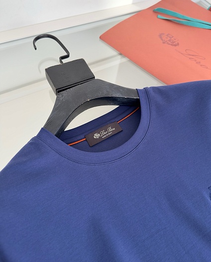 Мужская синяя футболка Loro Piana   