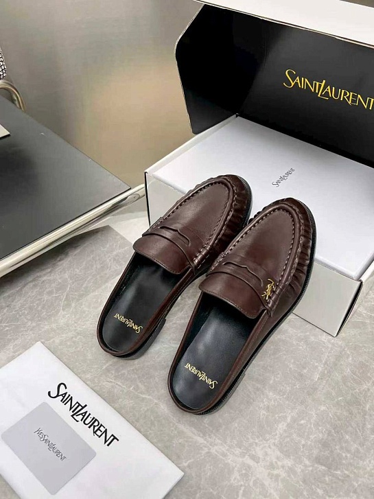 Женские кожаные мюли Yves Saint Laurent premium