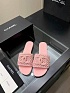 Женские кожаные шлёпанцы Chanel premium