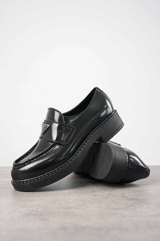 Мужские кожаные лоферы Prada premium