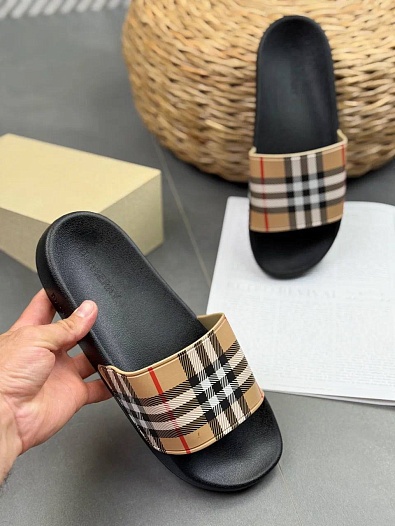 Мужские шлёпанцы Burberry Furley Check   