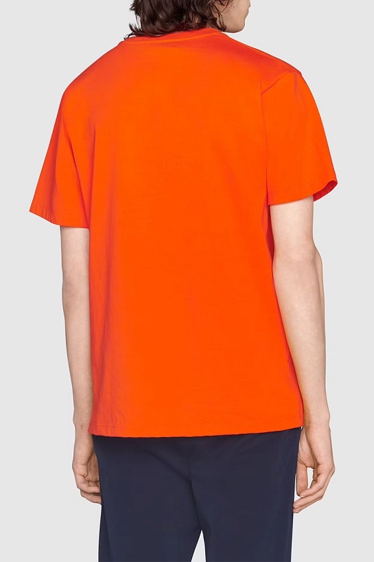 Оранжевая оверсайз футболка Gucci Tiger logo print