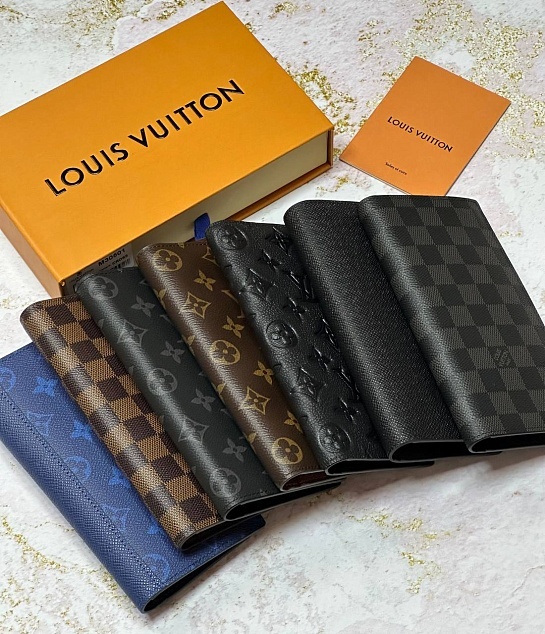 Кожаный бумажник Louis Vuitton Brazza Premium 19x2x10 см