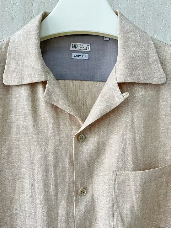 Льняная рубашка Brunello Cucinelli Premium - Beige