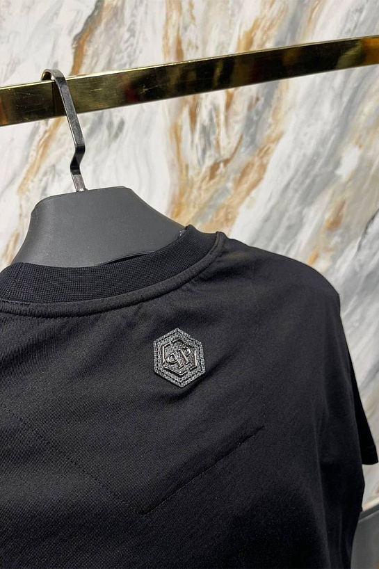 Футболка чёрного цвета Philipp Plein Glass Skull