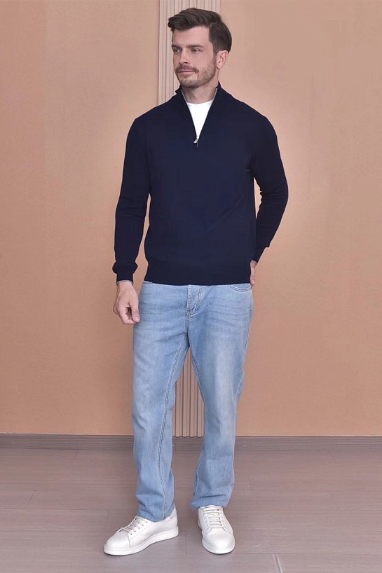 Кашемировый свитер Brunello Cucinelli Premium - Dark Blue