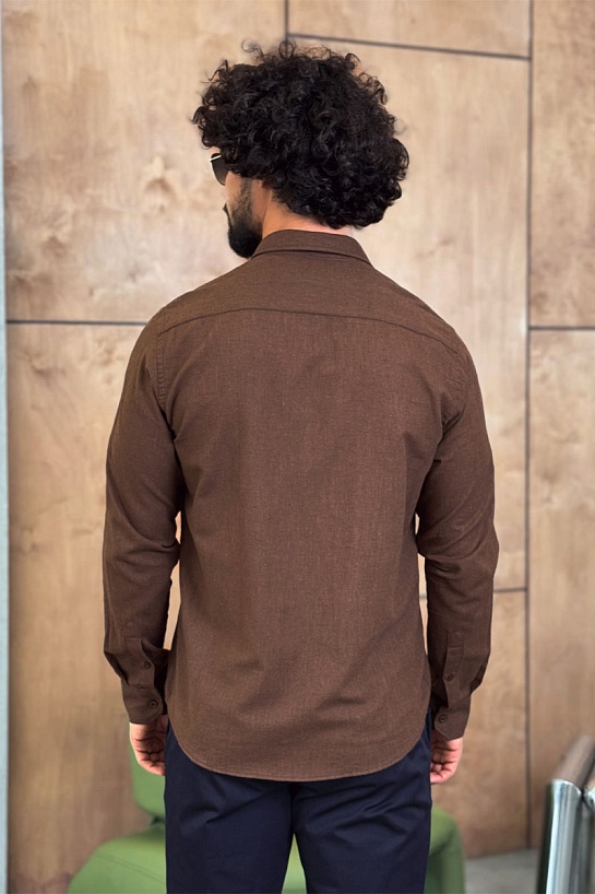 Мужская рубашка Роlо Ralрh Lаurеn коричневого цвета